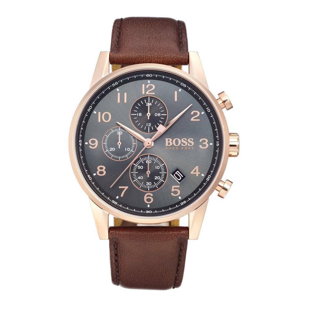 Hugo Boss Brown Leather Strap Men's Watch - HB1513496